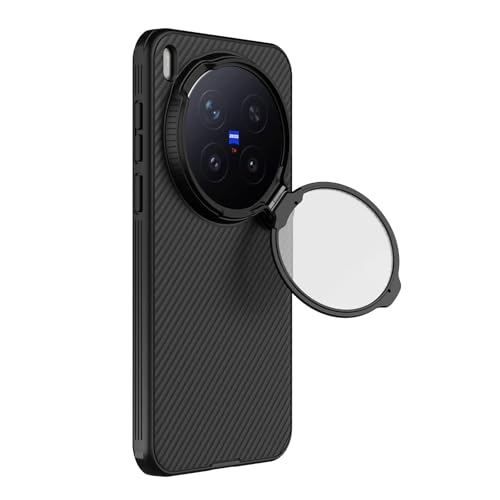 Image of Nillkin Case for Vivo X300 Pro (6.78 inch Inch) CamShield Prop Magnetic Flip Style Transparent Black Lens Camera Protect Mobile Holder TPU + PC Black Color