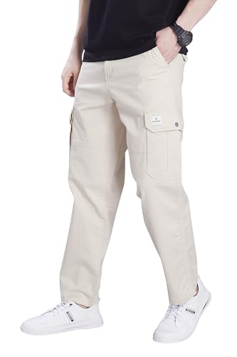 DIVISIVE Men's Loose Baggy Fit Cotton Cargo Pants