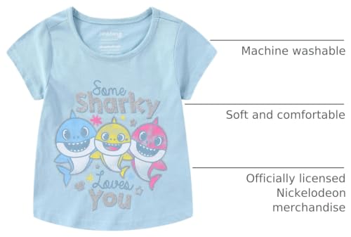 Image of Nickelodeon Baby Shark Girls Short Sleeve T-Shirt for Toddlers