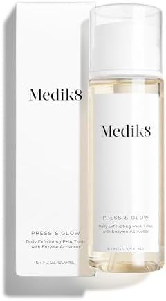 Medik8 Press & Glow PHA Gentle Daily Exfoliating Face Toner 6.7 oz