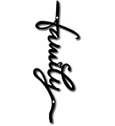 CREATCABIN Famille Wall Art Mot Métal Noir Décorer Rustique Lettre Signes Suspendus Mot Découpe D...