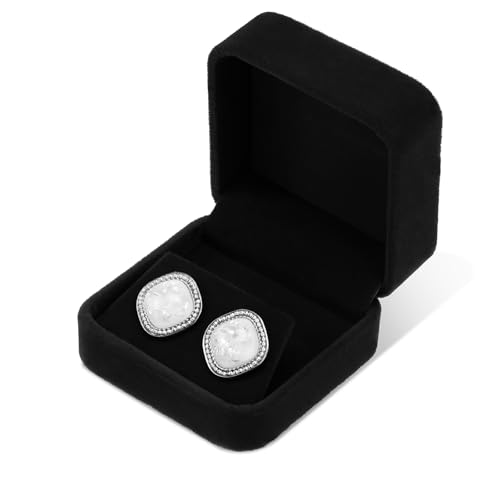 Xthrotsenk Earring Gift Boxes Black Small Jewelry Gift Box Velvet Earring Storage Case Necklace Pendant Jewelry container Display Box for Proposal, Wedding, Engagement, Birthday
