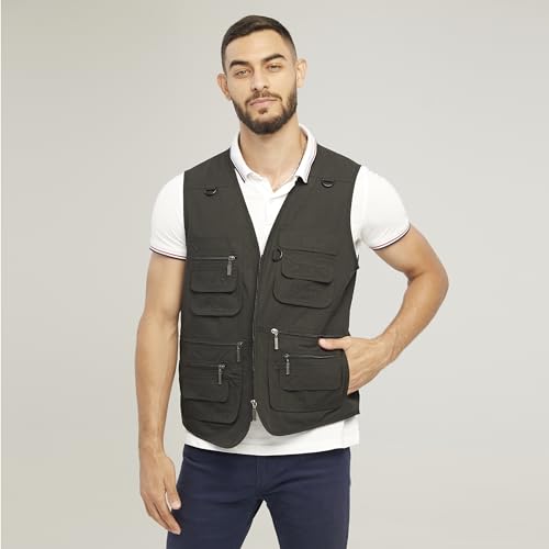 Image of Men's Lightweight Utility Casual Travel Fishing Safari Multi Pocket Outdoor Vest