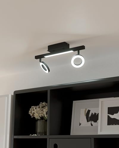 Eglo Faretto Da Soffitto Cardillio 2 Nero Con Due Ring - 2