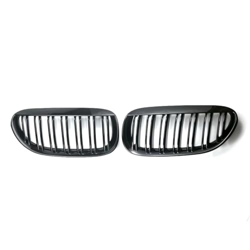 Grilles de capot avant noires brillantes style double ligne pour E63 E64
