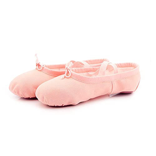 Toddler Ballet Shoes, Soft Leather Ballet Slippers, Ethnic No-Tie Ballet Shoes Dance Yoga Shoes for Big Girls3