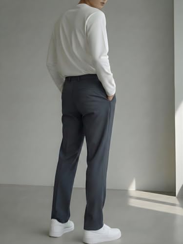 Image of INDICLUB Men's Track Pants with Side Stripe, Drawstring Waist, Straight Leg