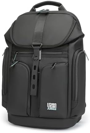 Urban Jungle by Safari, Soho 25L Laptop Backpack for Men and Women | 15.6 Inch Laptop Sleeve & Tablet | Water Resistant | Office & Travel Bag | Premium Fabric | Black