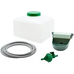 Filtros De Agua Para Fincas Kit Bebedero Automático para Animales (Capacidad 10L) - Agua Siempre Limpia para Tus Gallinas, Perros... - Incluye Depósito + Tubo + Llave con Filtro + Bebedero automático
