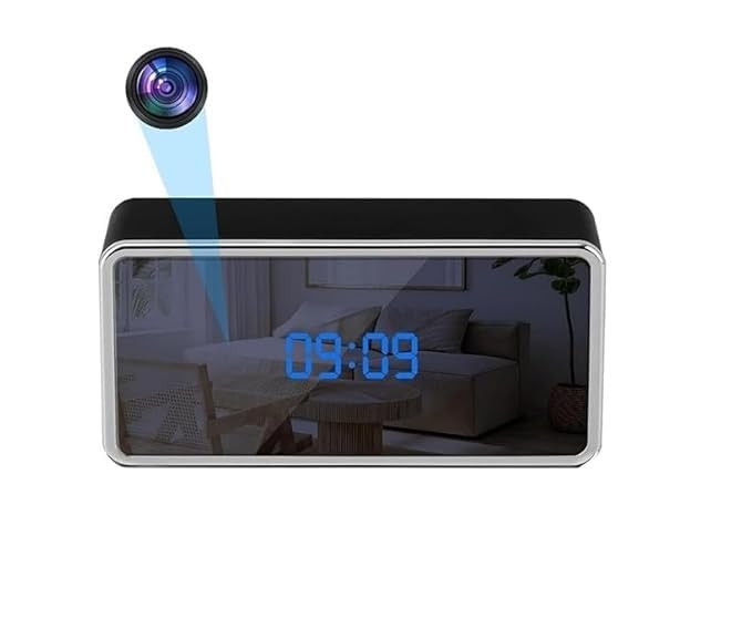 FREDI HD PLUS WiFi Hidden Camera ClockSpy 4k WiFi Camera Digital Table Clock Hidden Wireless Indoor HD 1080P Video Audio Recording Night Vision,Watch Live View in Smartphone App,Home Security Camera-image-35
