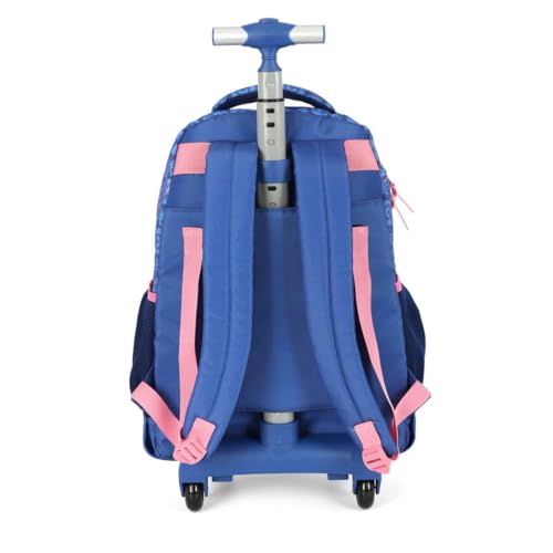 Mochila Infantil Rodinha Stitch com Lancheira e Estojo Azul