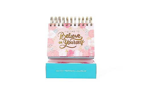 It's Time to Believe in Yourself, calendario inspirador de pie, caballete de escritorio perpetuo motivacional sin fecha, profesores, oficina, dama de honor, decoración del hogar, accesorio de