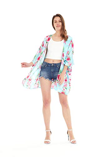 Image of Hawaii Hangover Family Matching Clothes, Pink Hibiscus Vine Turquoise | Family matching Hawaiian outfits, Pink Hibiscus Vine Turquoise, lightweight rayon, machine washable, tropical floral print
