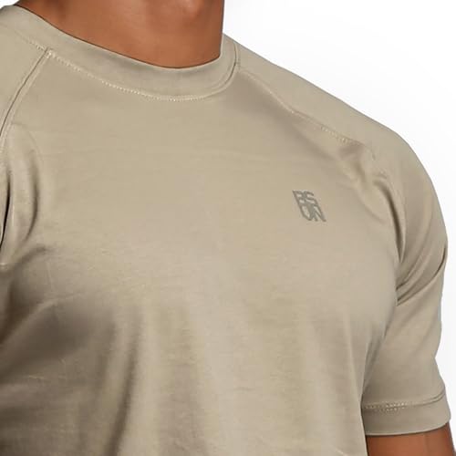 Image of Casual Short Sleeve Crew Neck Classic Wicking Breathable Fitness Muscle Athletic T Shirts Mens