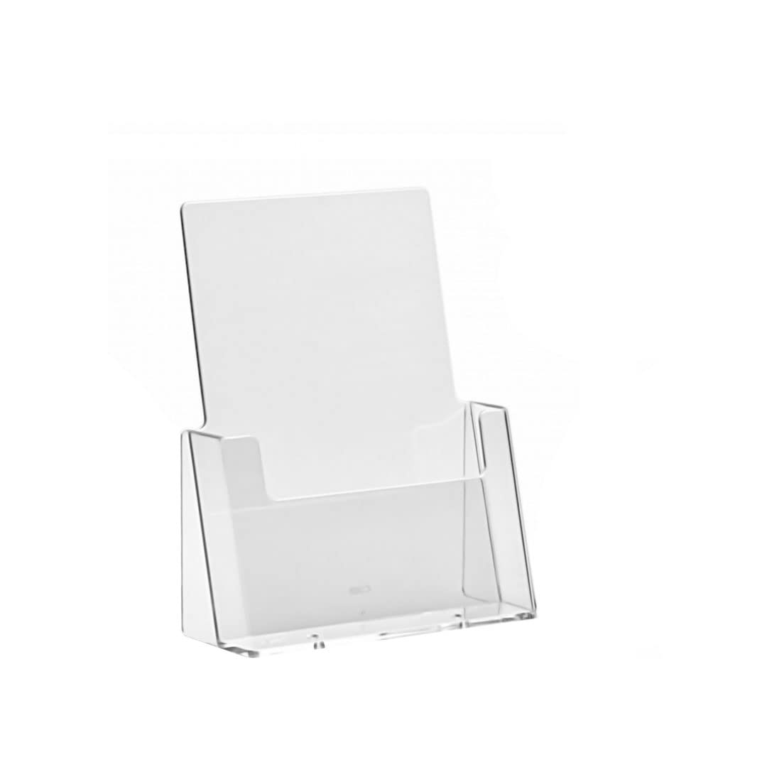 Danieli | Espositore A5 Porta Depliant da Tavolo in Acrilico Trasparente - Espositore Brochure da tavolo - Espositore da banco Porta Volantini, Cartoline e Biglietti (5)