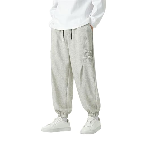 Pantalon harem homme avec bouton grenouille chinoise pour un confort quotidien maximal