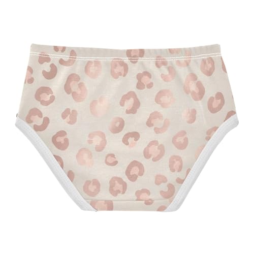 Animal Toddlers Underwear Floral 2t Cotton Cute Panties Girl Rose Gold Leopard Spots Beige Kids Briefs Undies2