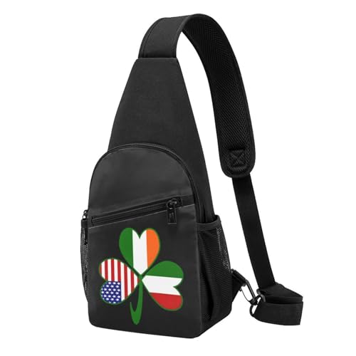 Italian Irish American Shamrock,Fashion One-Shoulder Bag,Anti-Theft Crossbody Shoulder Chest Bag