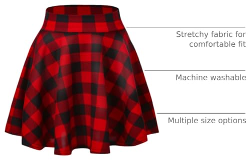 Image of Urban CoCo Women's Basic Versatile Stretchy Flared Casual Mini Skater Skirt