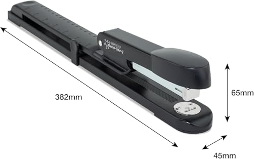 Rapesco 1464 Germ-Savvy Antibakteriell, Marlin-Langarmhefter mit 5000 x 26/6 mm Heftklammern, 25 Blatt Heftleistung, Schwarz