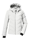 killtec Damen Skijacke/Steppjacke/Funktionsjacke in Daunenoptik mit Kapuze und Schneefang KSW 31 WMN SKI QLTD JCKT, gebrochenes weiss, 46, 43417-000