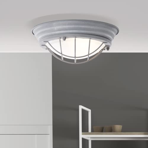 Lightbox Industrial Deckenlampe - Wand- und Deckenleuchte im Vintage Look -...