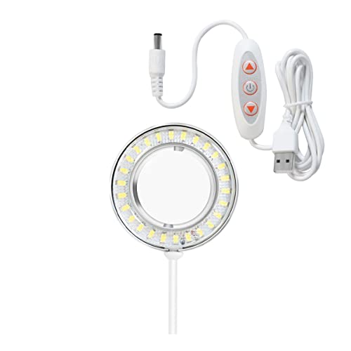 Microscope Adjustable Microscope LED Ring Light Adjustable 5V USB 60 LED Illuminator Lamp Mirror for Stereo Microscope Camera