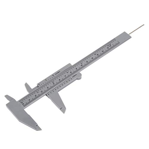 Calibrador Vernier Digital, 150 Mm Grados Mecánicos De Alta Precisión Calibradores De Visualización Escala De Plástico De Doble Regla Calibrador Vernier Herramienta De Medición (Gris)