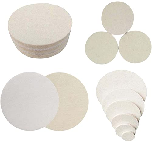 Image of DIY Crafts 2 Pcs, 3 inch inch Felt Pad Only, 1-7 inchinch Car Polishing Soft Wool Pad For Auto-Stick Pad Buffing Cleaning Polisher Industry Furniture Glass Car Steel Table (2 Pcs, 3 inch inch Felt Pad Only)