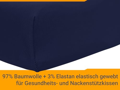 npluseins Zestaw 2 poszewek na poduszki zdrowotne 1450.2049, poszewka na poduszkę zdrowotną, granatowy