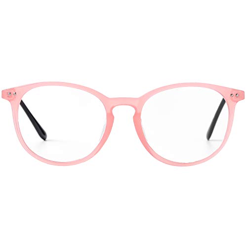 Image of Kursan Non Prescription Clear Lens Fake Glasses for Women Men Retro Round Plastic Frame Eyeglasses