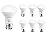 Paquete de bombillas LED R63 E27 en color blanco cálido y blanco frío: reduce hasta en un 90 % el consumo de electricidad. Sustituye las bombillas halógenas de 90 W por bombillas de luz LED reflectoras no regulables P63 E27 de solo 9 W.