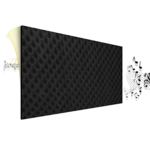 TiooDre Aislante Térmico Acústico Insonorización Coche Aluminio Forro Papel Autoadhesivo de Espesor Espuma Impermeable 100 * 50 * 2cm para Coche, KTV, Estudio Cover