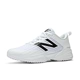 New Balance Men's FuelCell 4040 V8 Turf-Trainer Baseball Shoe, White/Black, 8 M