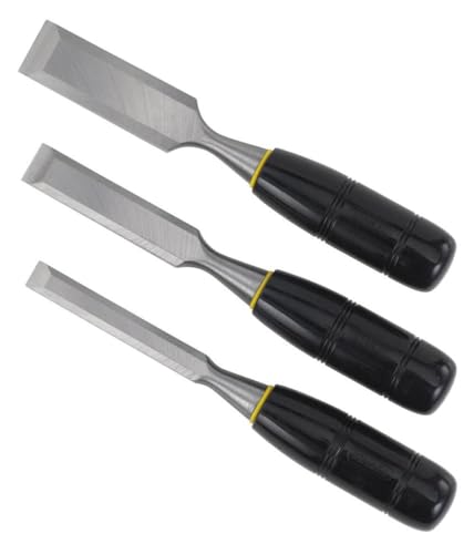 STANLEY Chisel Set, 150 Series, Short Blade, Wood, 3-Piece...