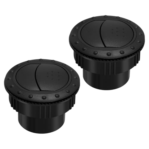 Garneck 2pcs Dashboard Air Conditioning Deflector Outlet Side Roof Round Air Vent Ventilation Outlet for Car RV ATV A/C 60mm/2.3inch