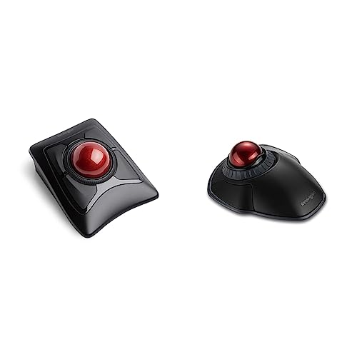 Image of Kensington Expert Wireless Trackball Mouse (K72359WW) Black, 3.5 inch x 6.1 inch x 8 inch & Orbit Wireless Trackball with Scroll Ring - Black-Red (K70990WW),