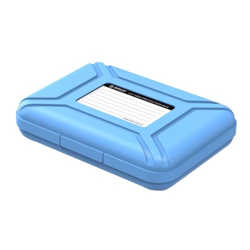 3.5'' Hard Drive Protector Case 3.5 Inch HDD Protective Box Mobile Hard Drive Storage Case Stackable And Sortable Memo Anti Vibrationand Cushioning Mat Reduce Desktop Space And Clutter Hard Disk Box