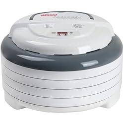 NESCO FD‑1040 Gardenmaster Digital Pro 4 Tray Food Dehydrator for Home Food Preservation, White Electric Dehydrator with Expandable Tray Capacity