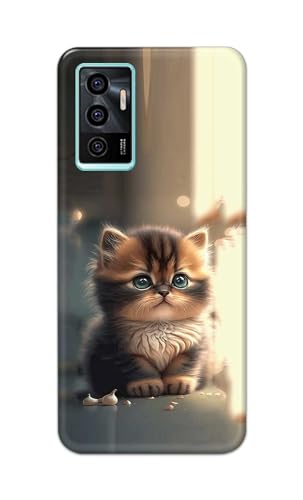 Image of PRINTFIDAA Printed Hard Back Cover Case for Vivo V23e | V23e 5G | Vivo Y75 4G Back Cover (Cute Cat) -112