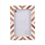 Handicrafts Home 4x6 Picture Photo Frame Chevron Herringbone Art Inspired Vintage Wall Décor Frames [4x6 Brown]