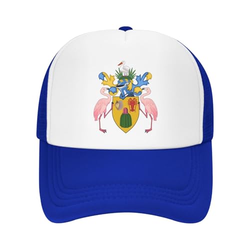 Coat of Arms of The Turks and Caicos Islands Trucker Hat Snapback Mesh Baseball Cap Unisex2