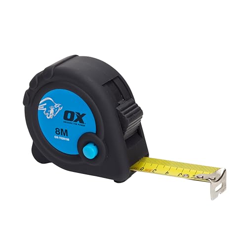 OX ox-t029108 metrica solo commercio misura di nastro, nero/blu, 8 m