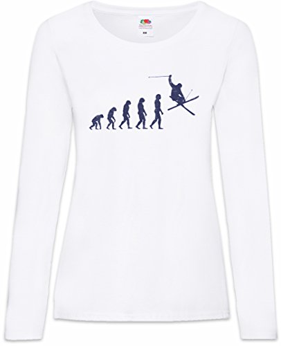 Skier Evolution T-Shirt Longues Manches pour Femme Idéal Après-Ski et Randonnée