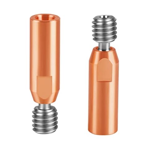 UniTak3D Ender 3 All Metal Heatbreak Smooth Titanium and Copper Bimetal Throat Nozzle Upgrade for Ender 3 V2,Ender 3 Pro,CR10 3D Printer Hotend(Pack of 2Pcs) Cover