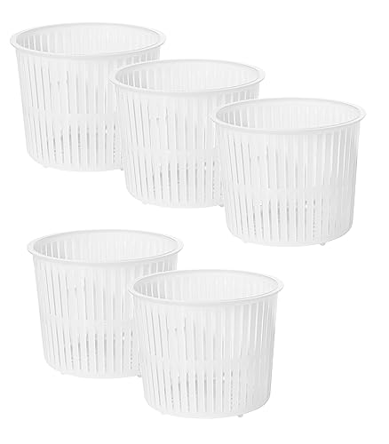 5 x Käseform 5.5 x 5cm – Kunststoff-Käseform | Korb für Käse | Kleine Käseform | runde Käseform