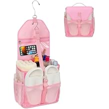 Ethereal Pink Hanging Mesh Shower Caddy Portable for College Dorm Room Essentials, Large Capacity Shower Bag for Guys/Girls, for Beach, Swimming, Gym