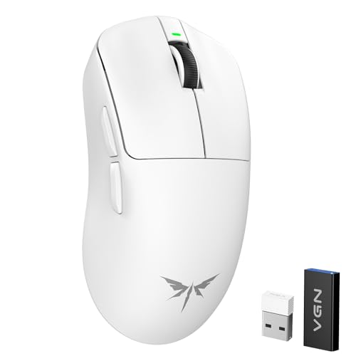 10 Best Mouse for MOBA Games: Top Picks for Precision and Speed VGN F1 MOBA Wireless Gaming Mouse, 4K Polling Wired/Wireless Gamer Mice with 26K Optical Sensor, 55g Lightweight, 200h Battery Life, 6 Programmable Buttons, USB-C Charging, for PC/Mac/Laptop - White