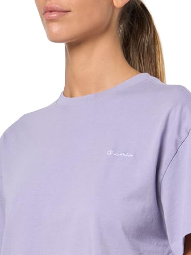 Image of Champion Women's Classic Short Sleeve Graphic T-Shirt, Loose Fit, Script Logo