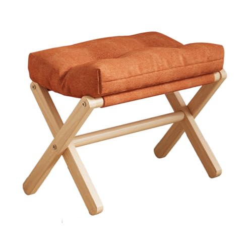 AOPIPI フットレスト、フットスツール、テーブル下フットスツール、折りたたみ式、木製、軽量、取り外し可能、丈夫、柔らかい、耐久性、スタイリッシュ、北欧スタイル、玄関、オフィスに最適 (D)
